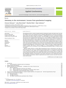 Antimony in the environment: Lessons from - DIM