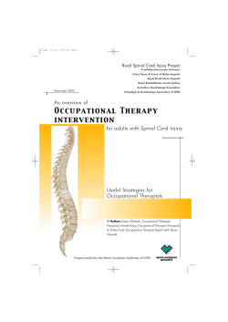 OT Intervention for Adults with SCI