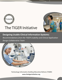 Overview Designing Usable Clinical Information Systems: