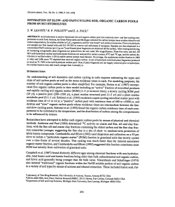 estimation of slow- and fast-cycling soil organic carbon pools