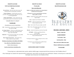 Printable Dinner Menu