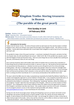 Kingdom Truths: Storing treasures in Heaven (The parable of the