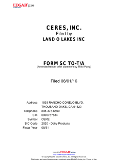 CERES, INC.