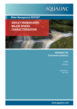 ashley-waimakariri: major rivers characterisation