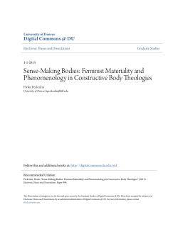 Sense-Making Bodies - Digital Commons @ DU