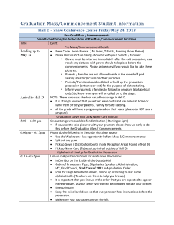 Graduation Mass/Commencement Student Information