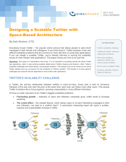 Designing a Scalable Twitter with Space