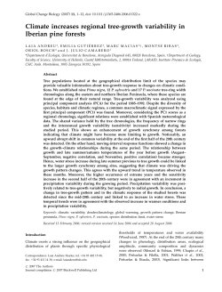 Climate increases regional tree-growth variability in Iberian