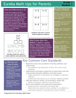 Grade 1 Module 1