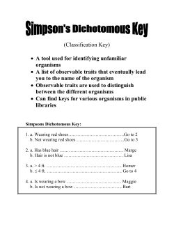 Simpson`s Dichotomous Key