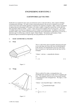 Earthworks and Volumes