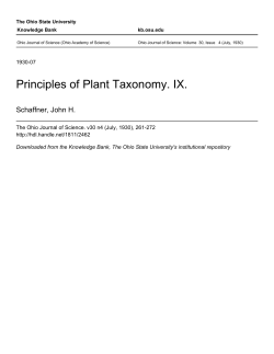 Principles of Plant Taxonomy. IX. - Knowledge Bank
