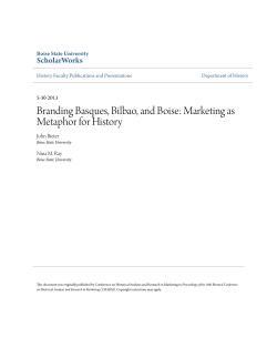 Branding Basques, Bilbao, and Boise - ScholarWorks
