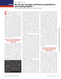 No-till can increase earthworm populations and rooting depths