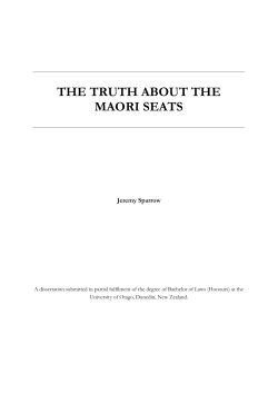 the truth about the maori seats
