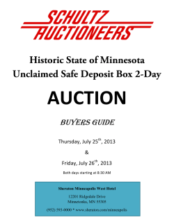 Historic State of Minnesota Unclaimed Safe Deposit Box 2-Day