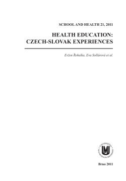 health education - Pedagogick&aacute; fakulta MU