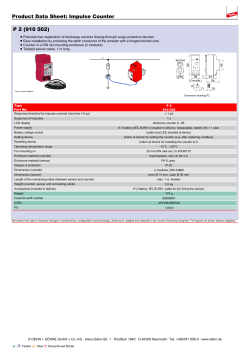 Product Data Sheet: Impulse Counter P 2 (910 502)