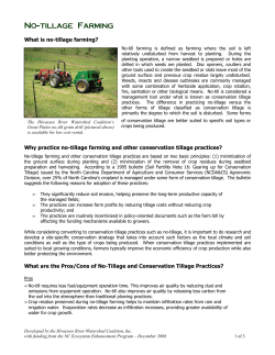 No-tillage Farming - Hiwassee River Watershed Coalition