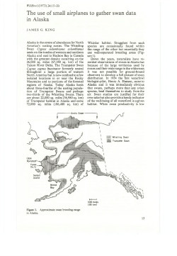 The use of small airplanes to gather swan data in Alaska