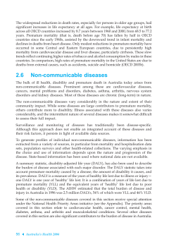 2.6 Non-communicable diseases - Australian Institute of Health and