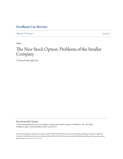 The New Stock Option: Problems of the Smaller Company