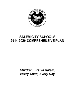 SALEM CITY SCHOOLS 2014-2020 COMPREHENSIVE PLAN