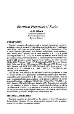 Electrical Properties of Rocks