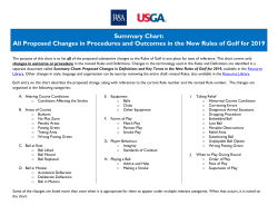 Proposed Changes in Procedures and Outcomes in the New Rules