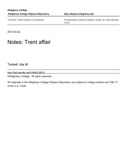 Notes: Trent affair - Allegheny College DSpace Repository