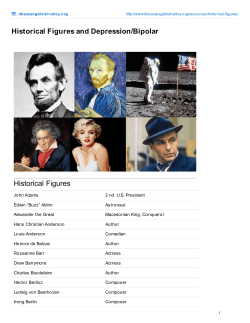 Historical Figures and Depression/Bipolar