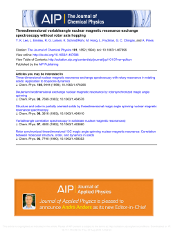 Three-Dimensional Variable-Angle Nuclear Magnetic