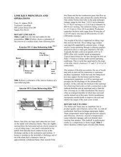 lime kiln principles and operations
