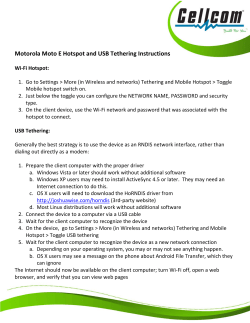 Motorola Moto E Hotspot and USB Tethering Instructions