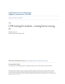 CPR training for students : creating heroes among us