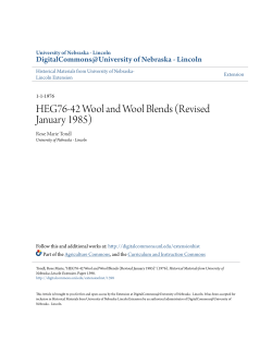 HEG76-42 Wool and Wool Blends (Revised January 1985)