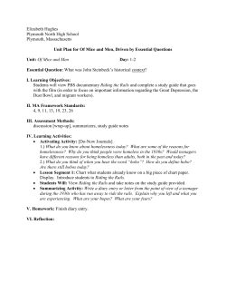 Unit Plan for Of Mice and Men, Driven by Essential Questions