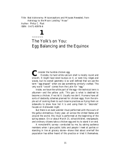 The Yolk`s on You: Egg Balancing and the Equinox