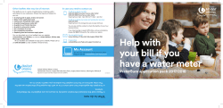 Help with your bill if you have a water meter