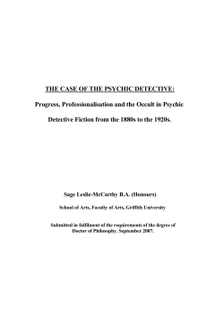 THE CASE OF THE PSYCHIC DETECTIVE