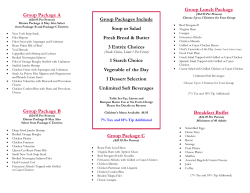 Group package - Old Richmond Inn