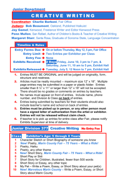 creative writing - Marin County Fair