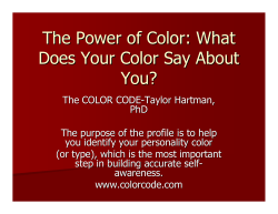 The Power of Color: What Does Your Color Say About You?