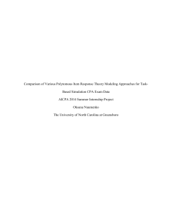 Comparison of Various Polytomous Item Response Theory