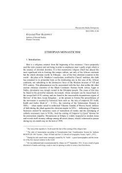 ETHIOPIAN MONASTICISM