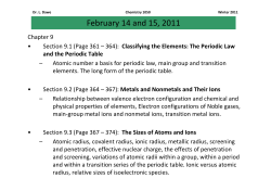 February 14 and 15 Clicker Questions