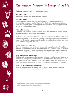 Eco-pressure: Conserve Biodiversity of