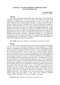 general and metaphoric expressiveness