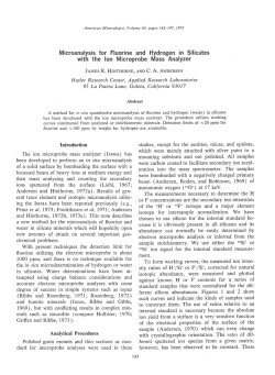 Microanalysis for Fluorine and Hydrogen in Silicates with the