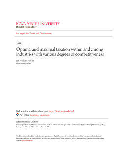 Optimal and maximal taxation within and among industries with